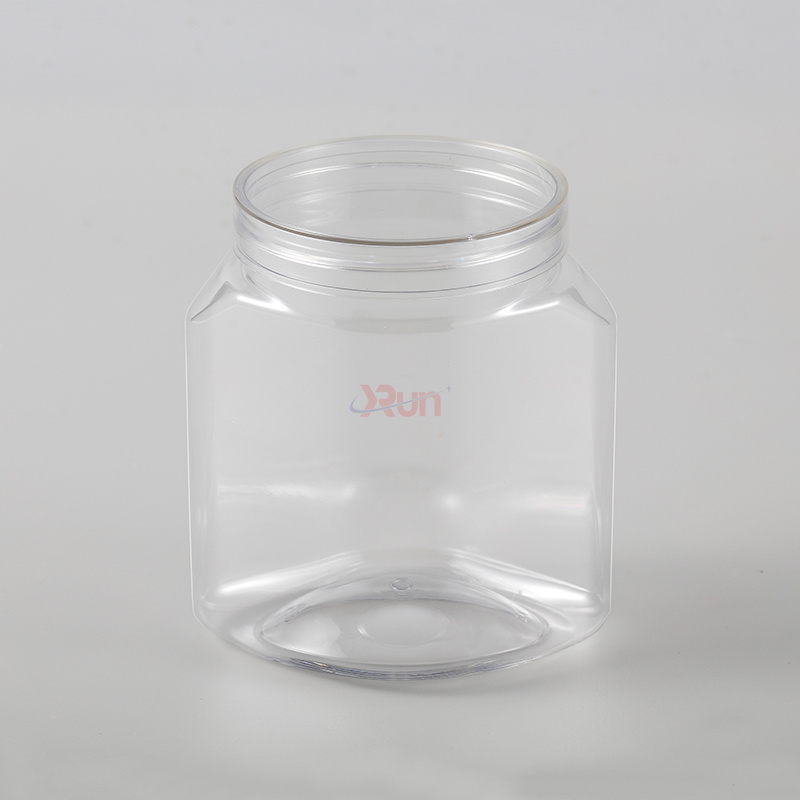 Our large plastic jars with lid are a great choice for oval plastic bottles, also serving as a perfect Food container for honey and snack packing option.